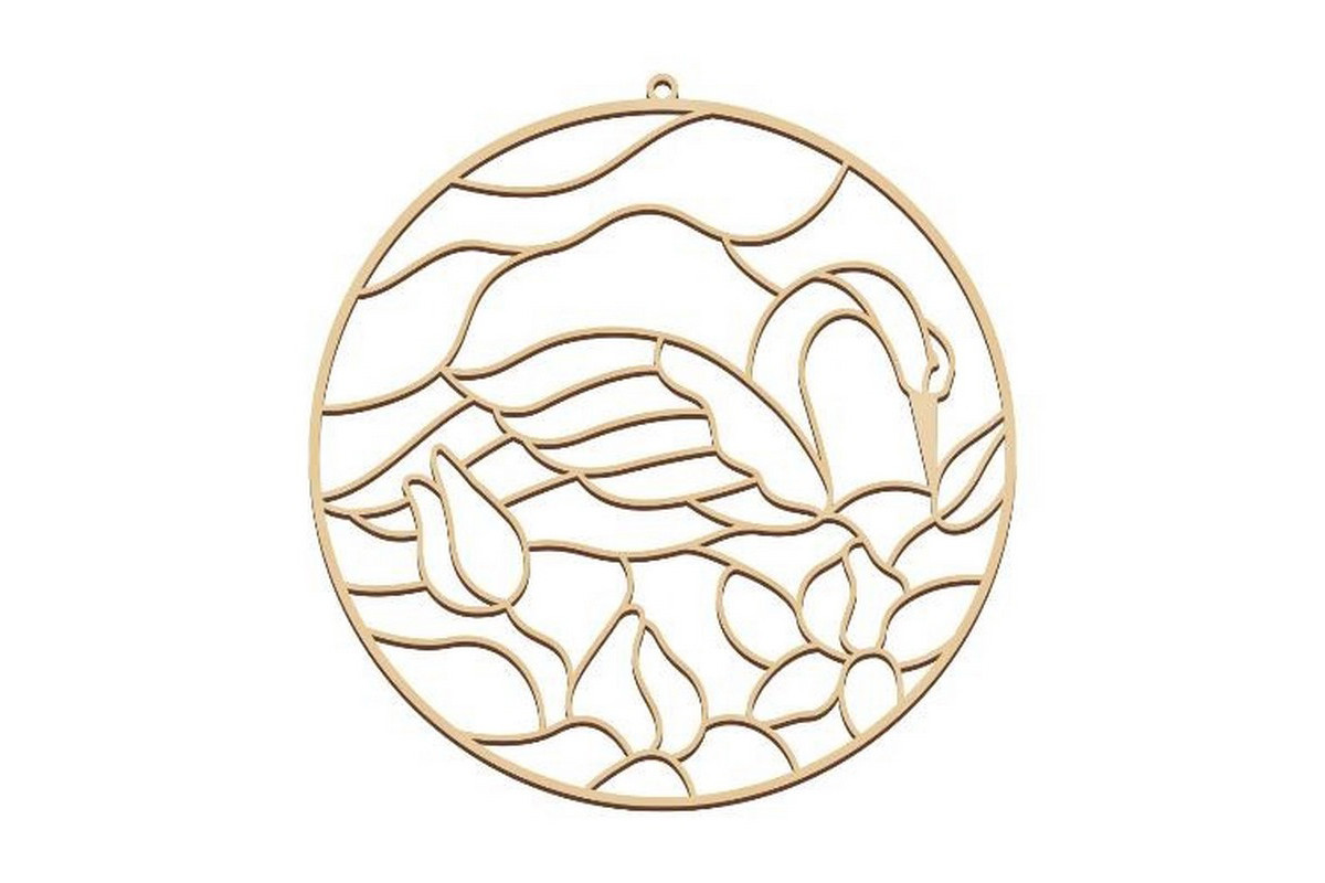 Заготовка для витражной живописи "Лебединая песня" FDSGB-09