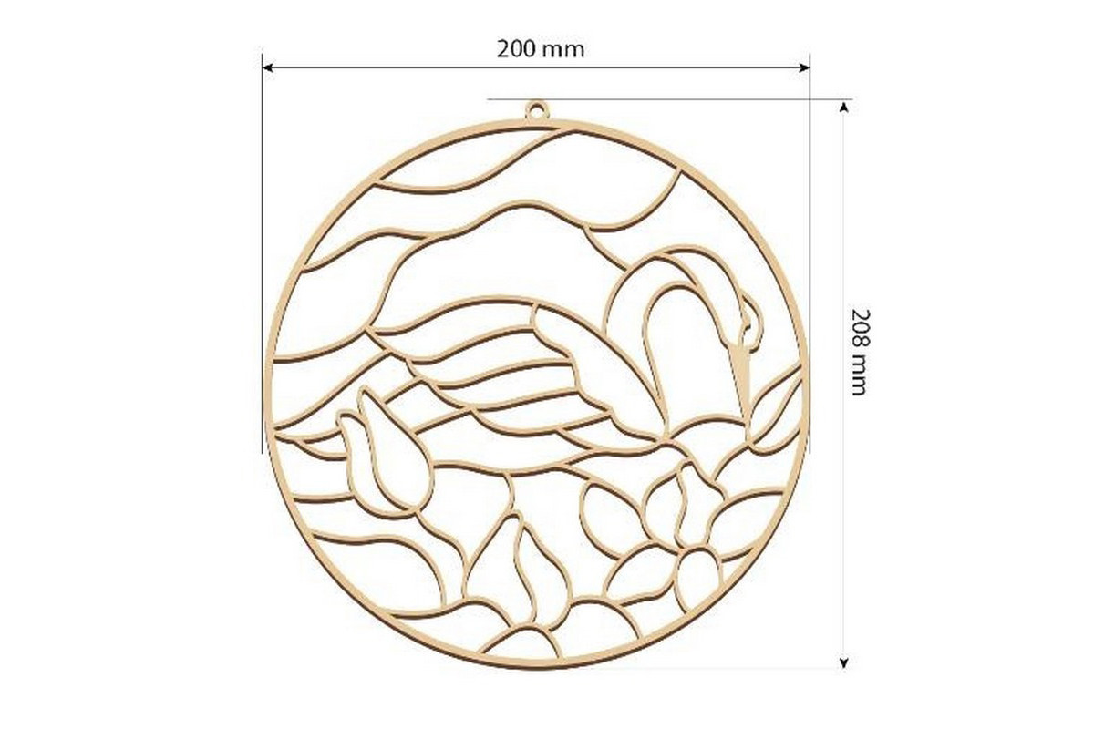 Заготовка для витражной живописи "Лебединая песня" FDSGB-09