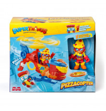 Игровой набор Пиццакоптер-S SuperThings PSTSP118IN120 вертолет, казум-кид, фигурка