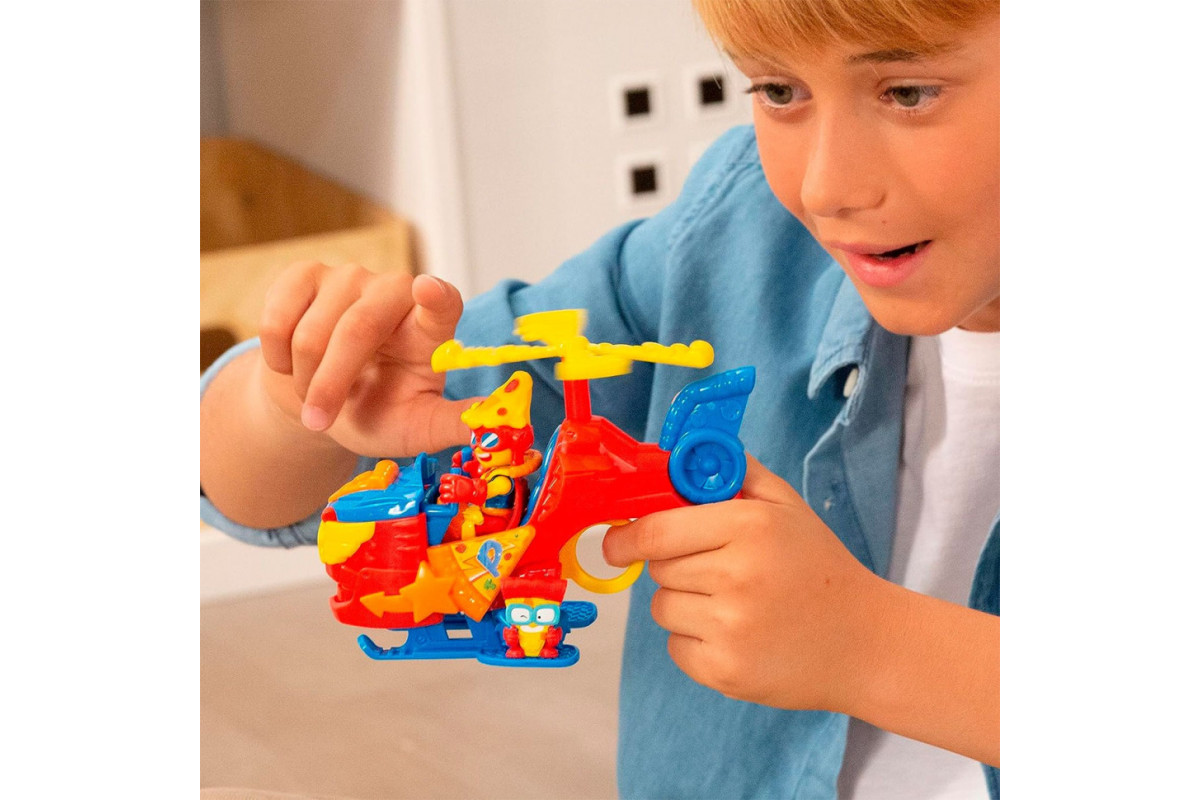 Игровой набор Пиццакоптер-S SuperThings PSTSP118IN120 вертолет, казум-кид, фигурка