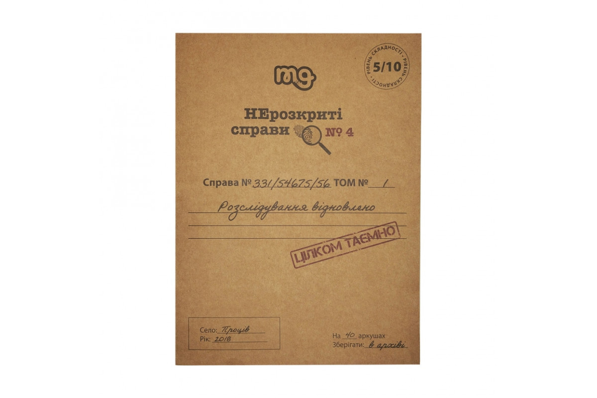 Настольная игра Нераскрытые дела №4 0038MG более 40 материалов