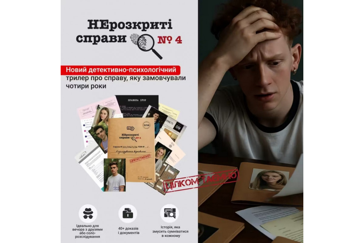 Настольная игра Нераскрытые дела №4 0038MG более 40 материалов