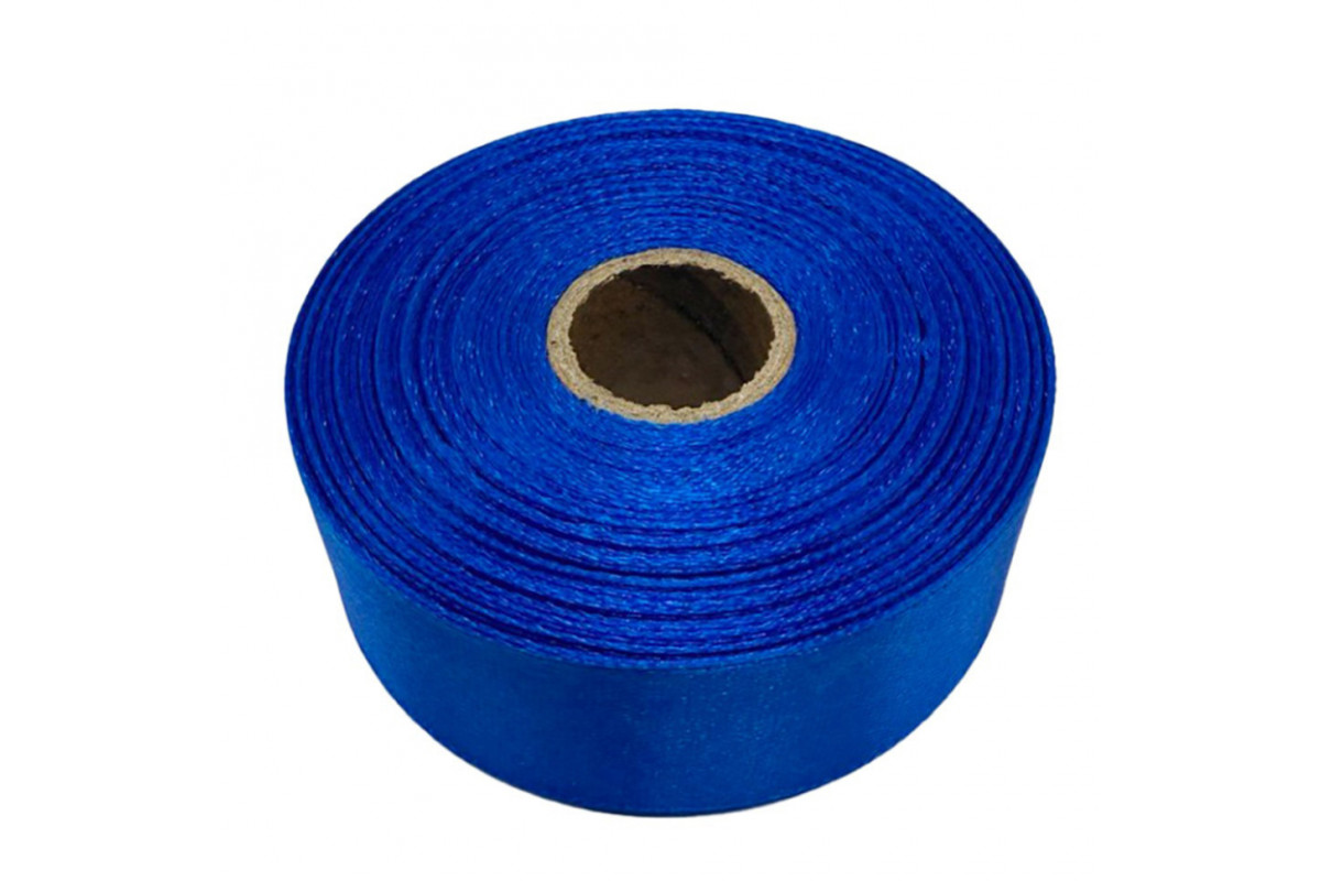 Атласна стрічка для рукоділля АБ-515, 5 см x 23 м, Електрик