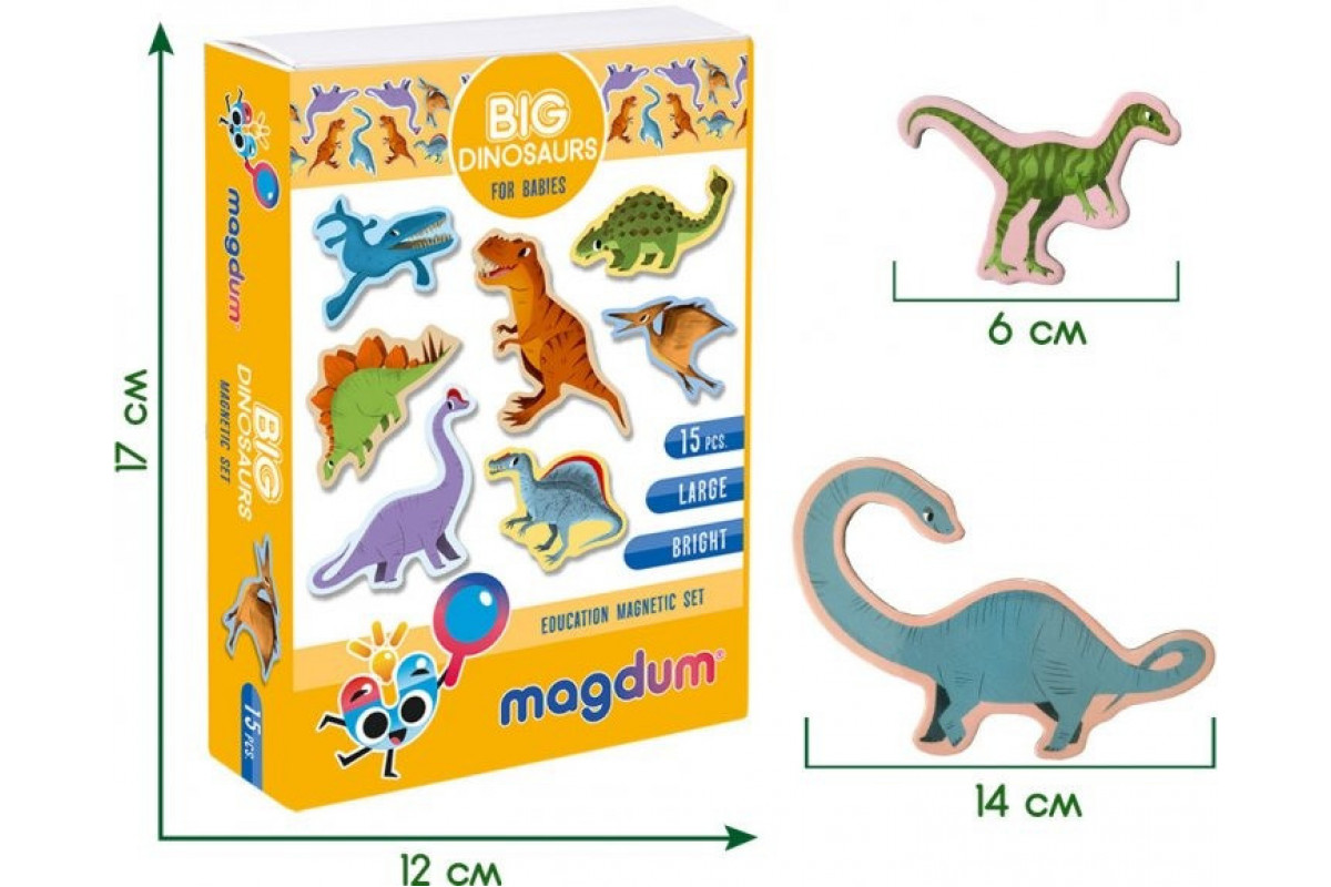 Набір магнітів Magdum "Великі Динозаври" ML4031-06 EN