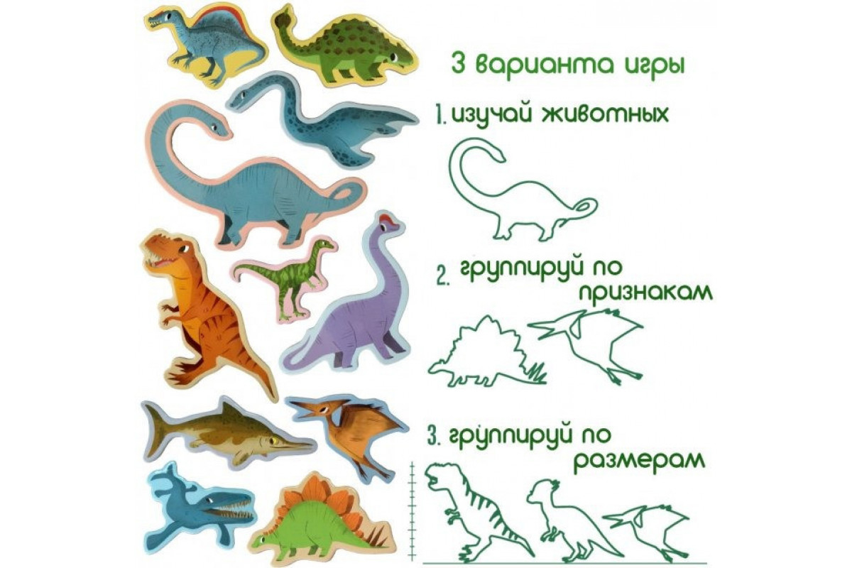 Набір магнітів Magdum "Великі Динозаври" ML4031-06 EN