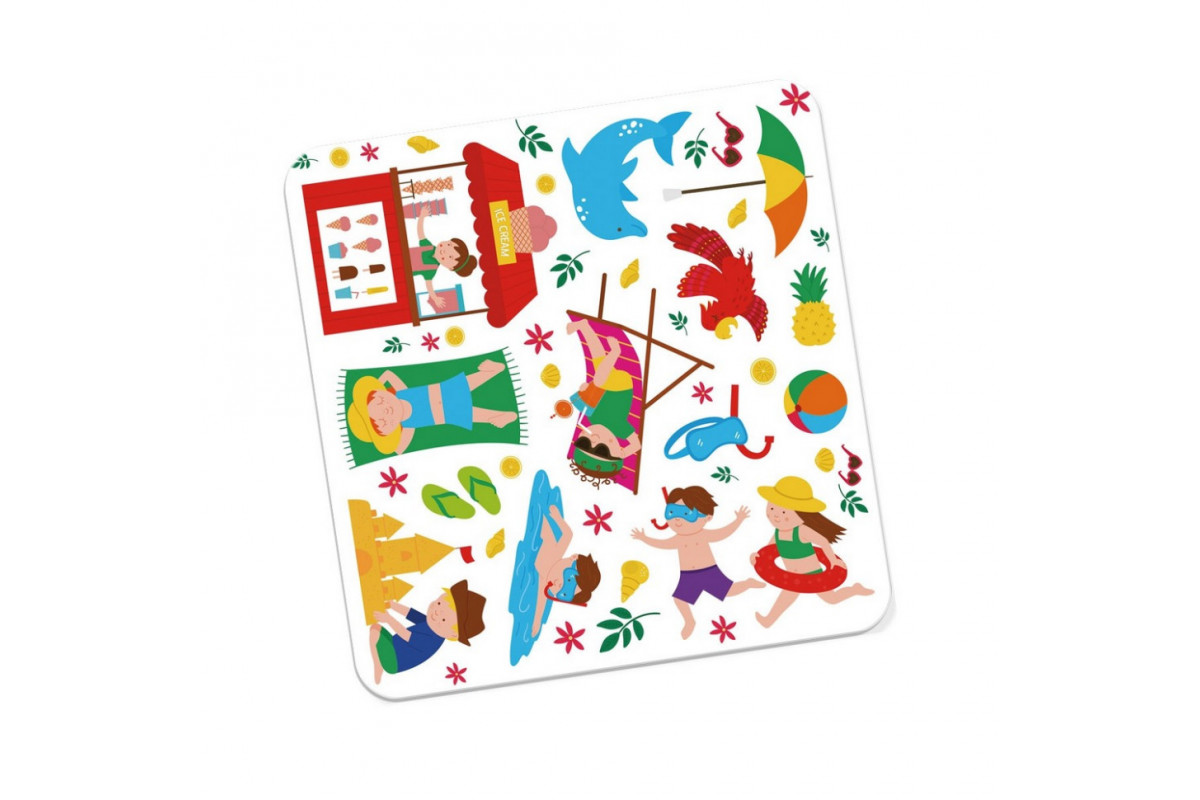 Набор для творчества "Пляж" VT4206-51, 13 наклеек на планшетке
