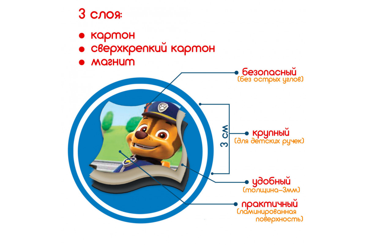 Детский набор магнитов Щенячий патруль "Вперед к приключениям" ML4034-34 35 шт