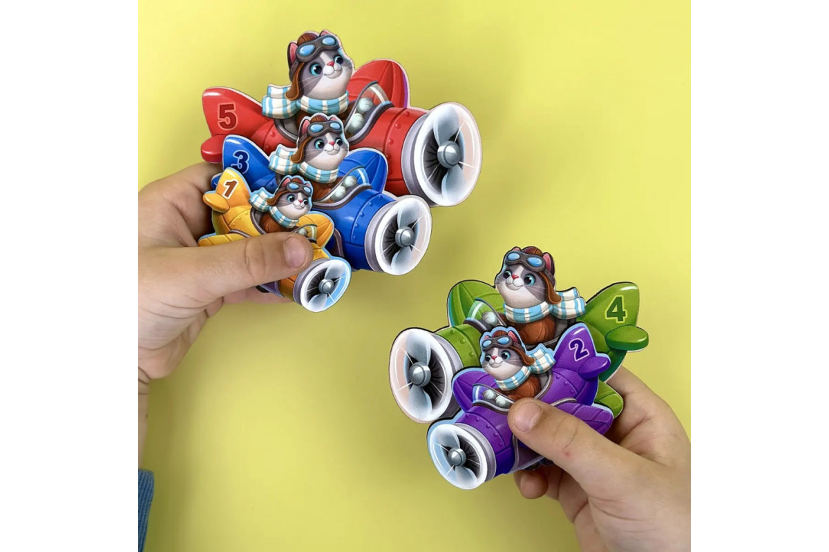 Деревянный детский сортер "Самолеты больше - меньше" (ПСД299) PSD299