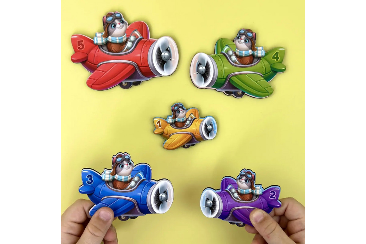 Деревянный детский сортер "Самолеты больше - меньше" (ПСД299) PSD299