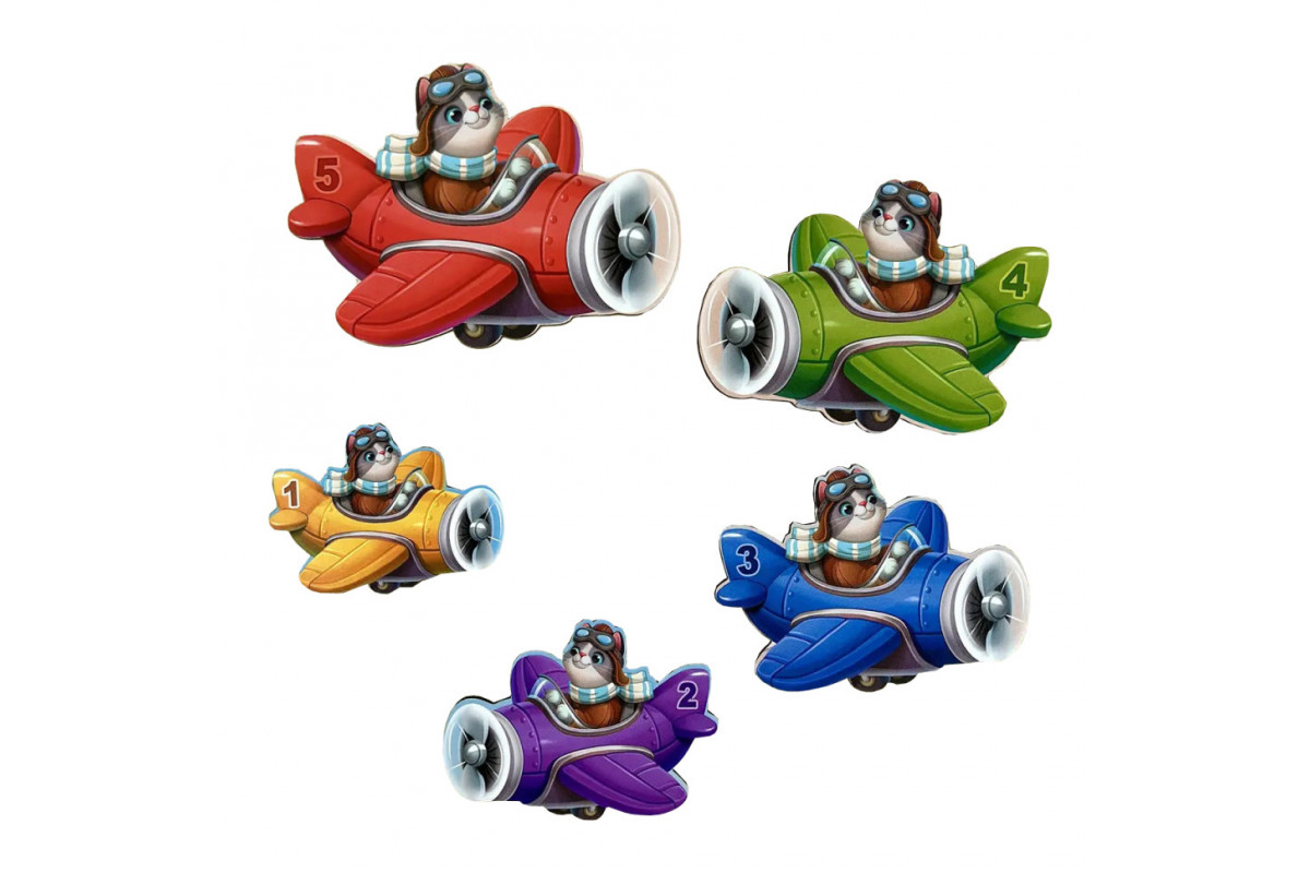 Деревянный детский сортер "Самолеты больше - меньше" (ПСД299) PSD299