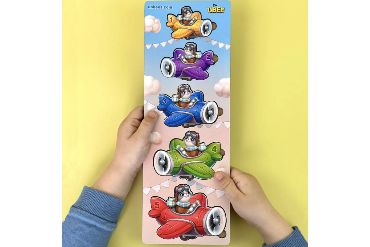 Деревянный детский сортер "Самолеты больше - меньше" (ПСД299) PSD299