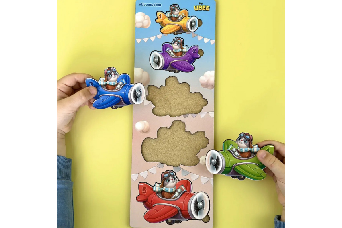 Деревянный детский сортер "Самолеты больше - меньше" (ПСД299) PSD299