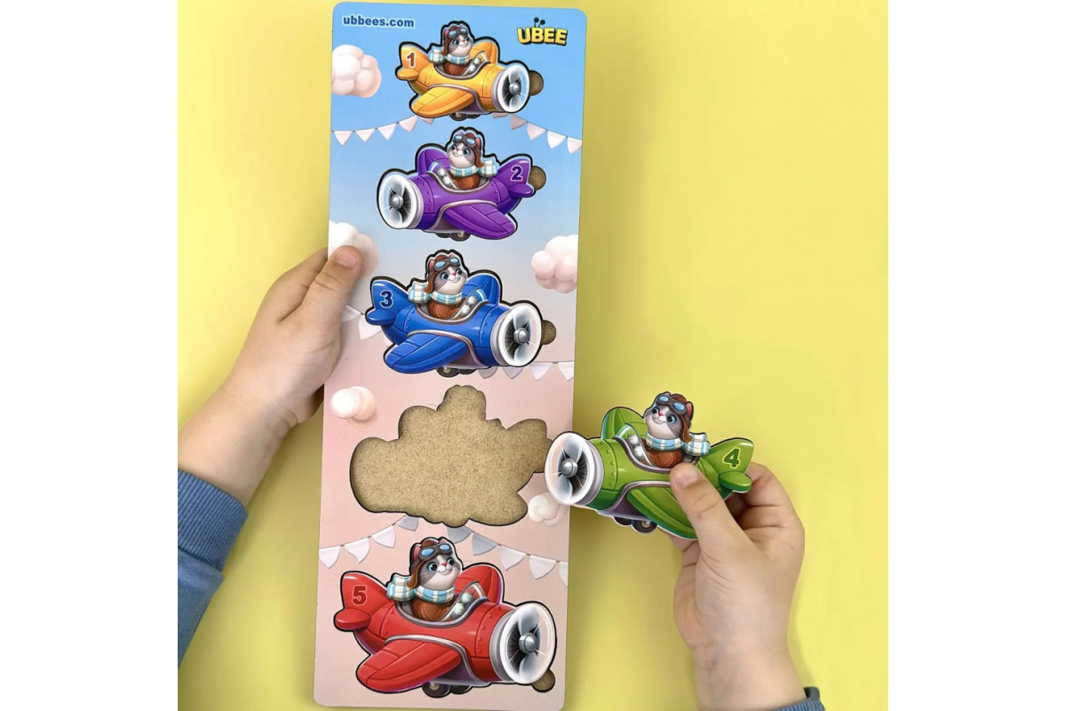 Деревянный детский сортер "Самолеты больше - меньше" (ПСД299) PSD299