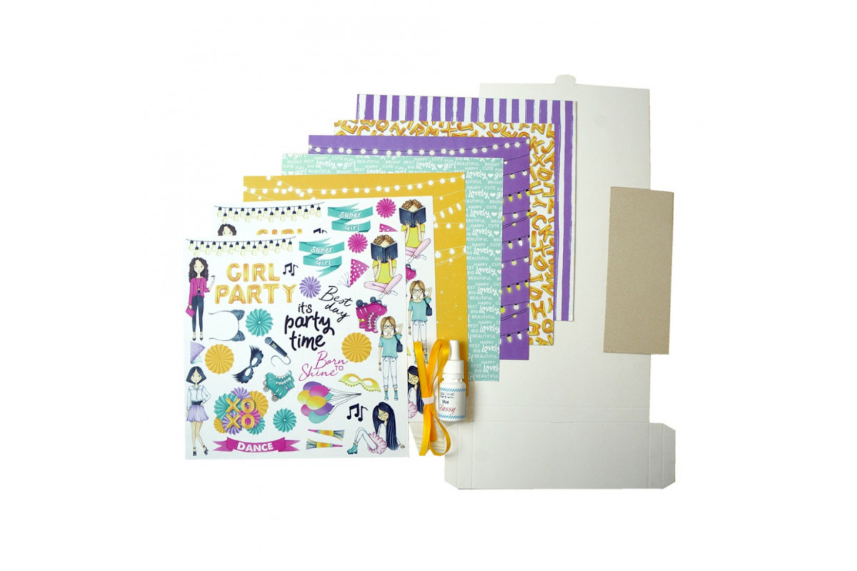 Набір для створення pop-up листівки "Party Girl" FDGCK-052, 14 x 16 см