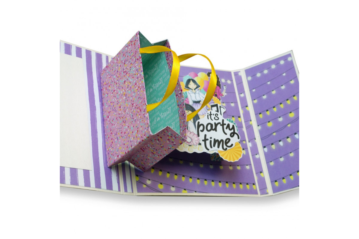 Набір для створення pop-up листівки "Party Girl" FDGCK-052, 14 x 16 см