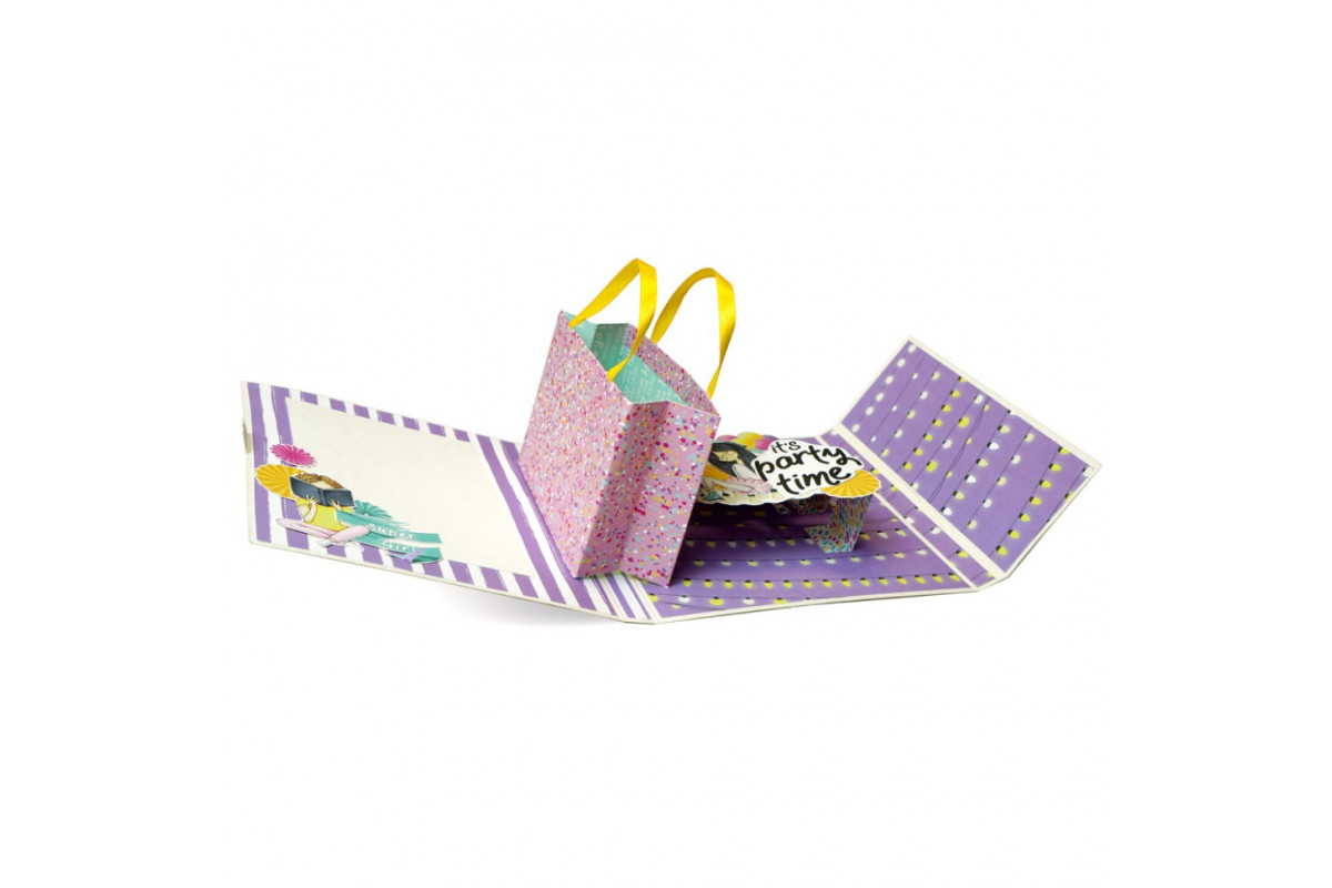 Набір для створення pop-up листівки "Party Girl" FDGCK-052, 14 x 16 см