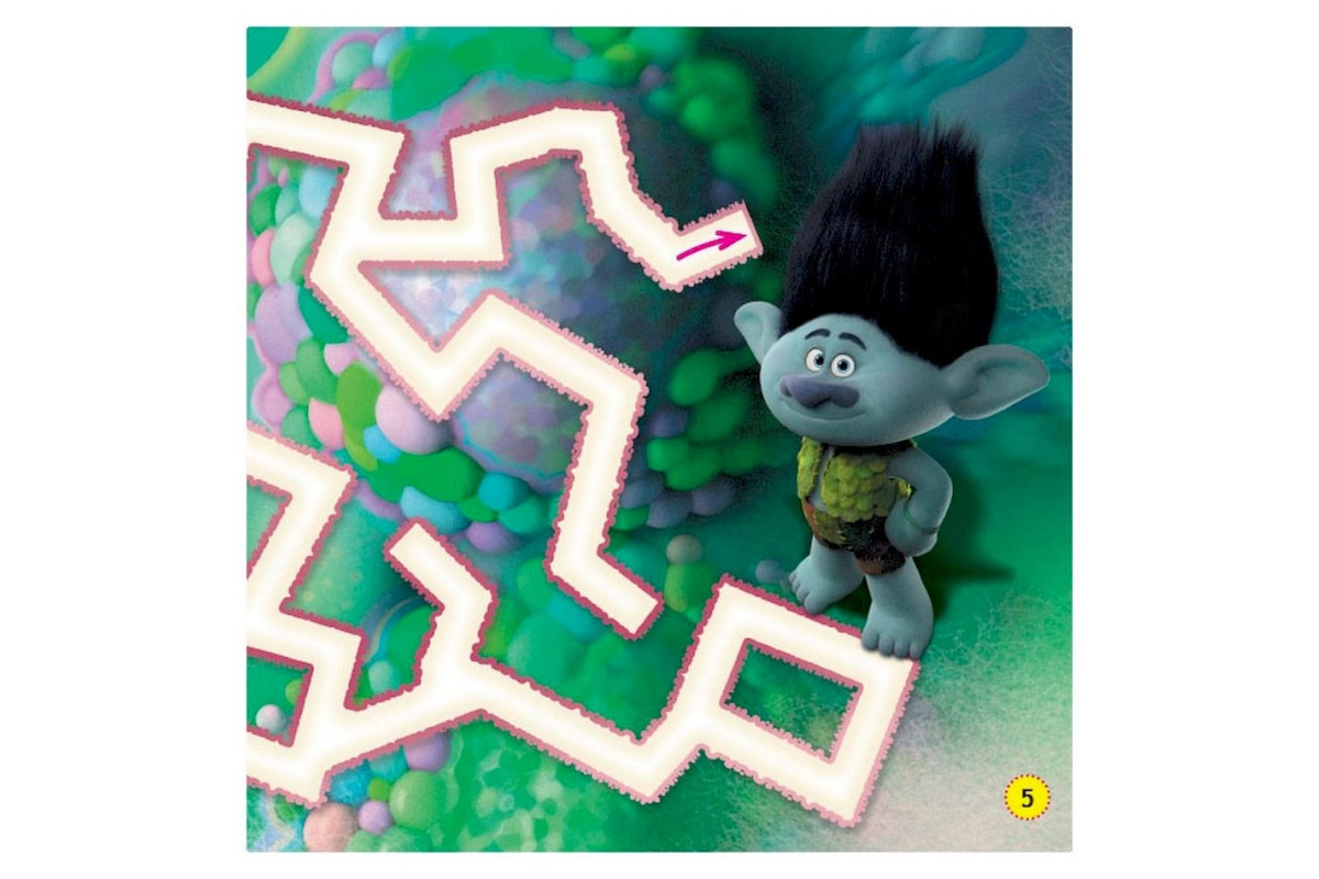 Лабиринты с наклейками "Живи в стиле рок!" Тролли 1249010, 450 наклеек