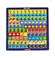 Деревянный пазл-сортер "Математические лестницы: Транспорт" Ubumblebees (ПСФ078) PSF078