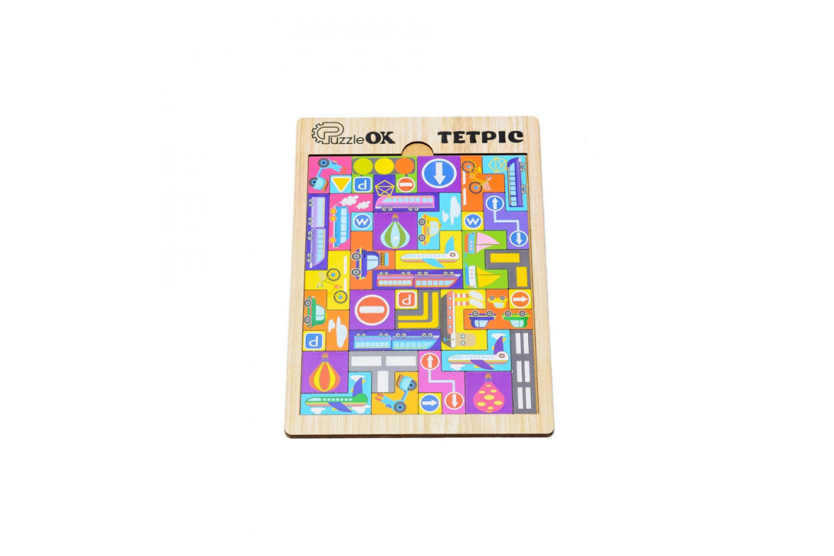 Розвиваюча дерев'яна іграшка "Тетріс Транспорт" Puz-22922
