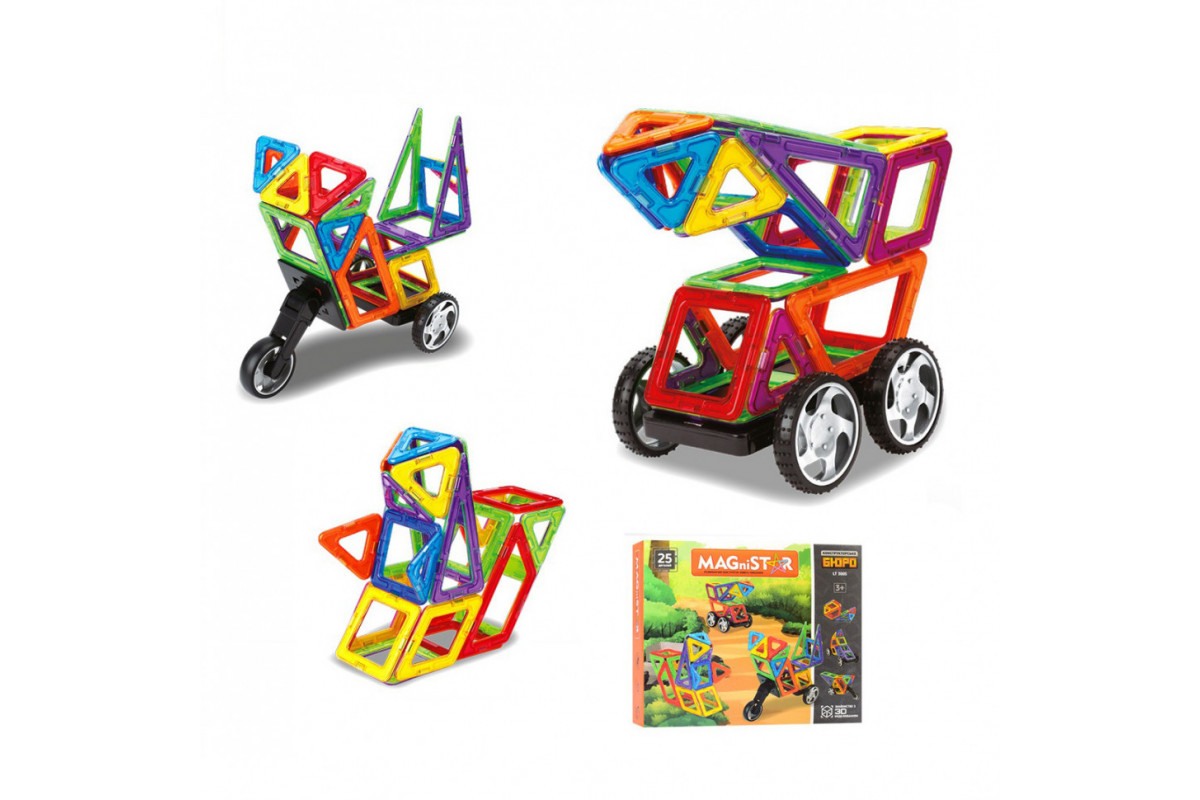 Магнитный конструктор Транспорт LT3005 25 деталей