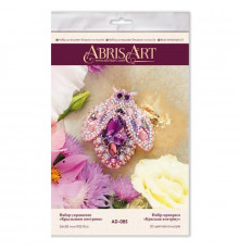 Набор для вышивания бисером украшения "Крылышки аметрину" AD-085 на натуральном холсте