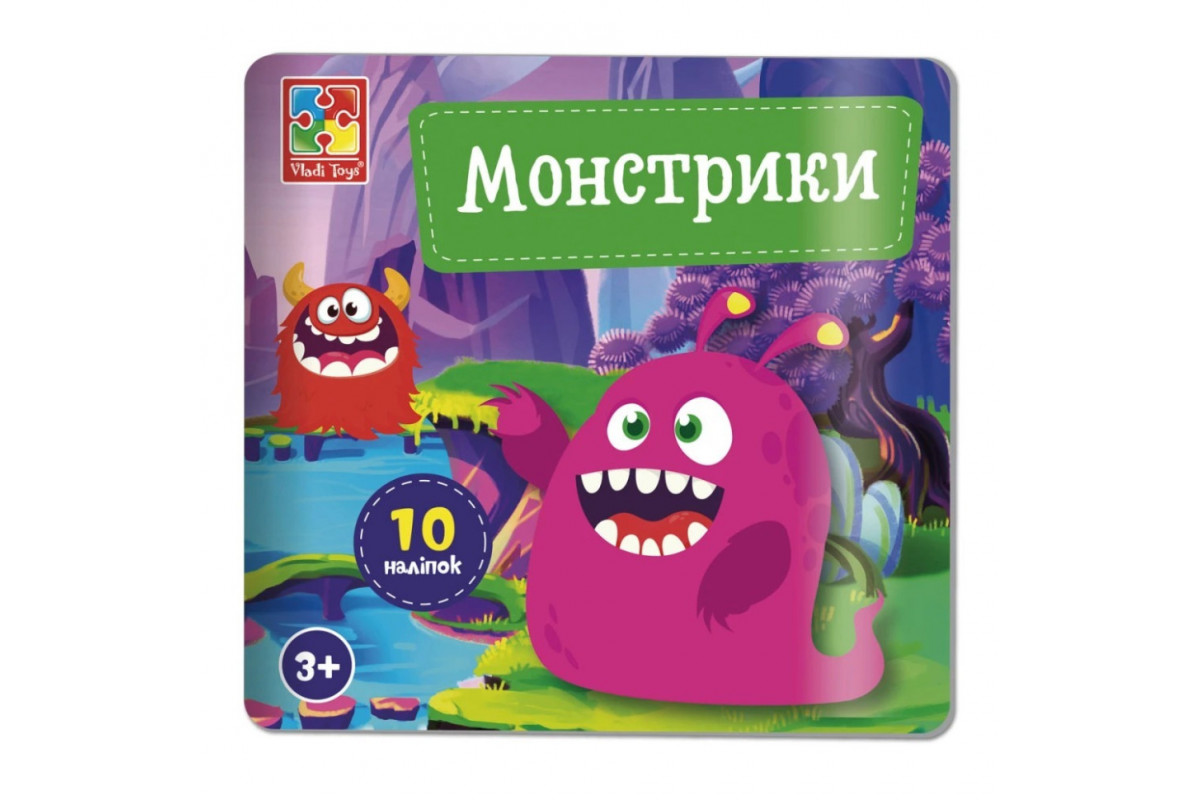 Набор для творчества "Монстрики" VT4206-52, 10 наклеек на планшетке