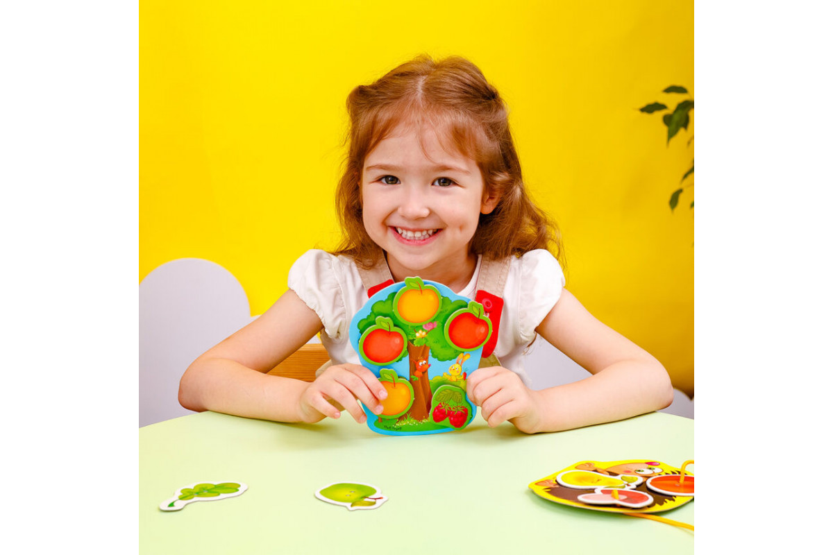 Игра-шнуровка с липучками "Ежик в лесу" Vladi Toys VT1804-45 (укр)