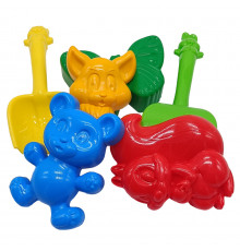 Набір для пісочниці "Незабудка №4" 0954 лопатка, граблі, пасочки