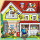 Деревянный пазл-вкладыш "Кошачий летний домик" (ПСД272) PSD272