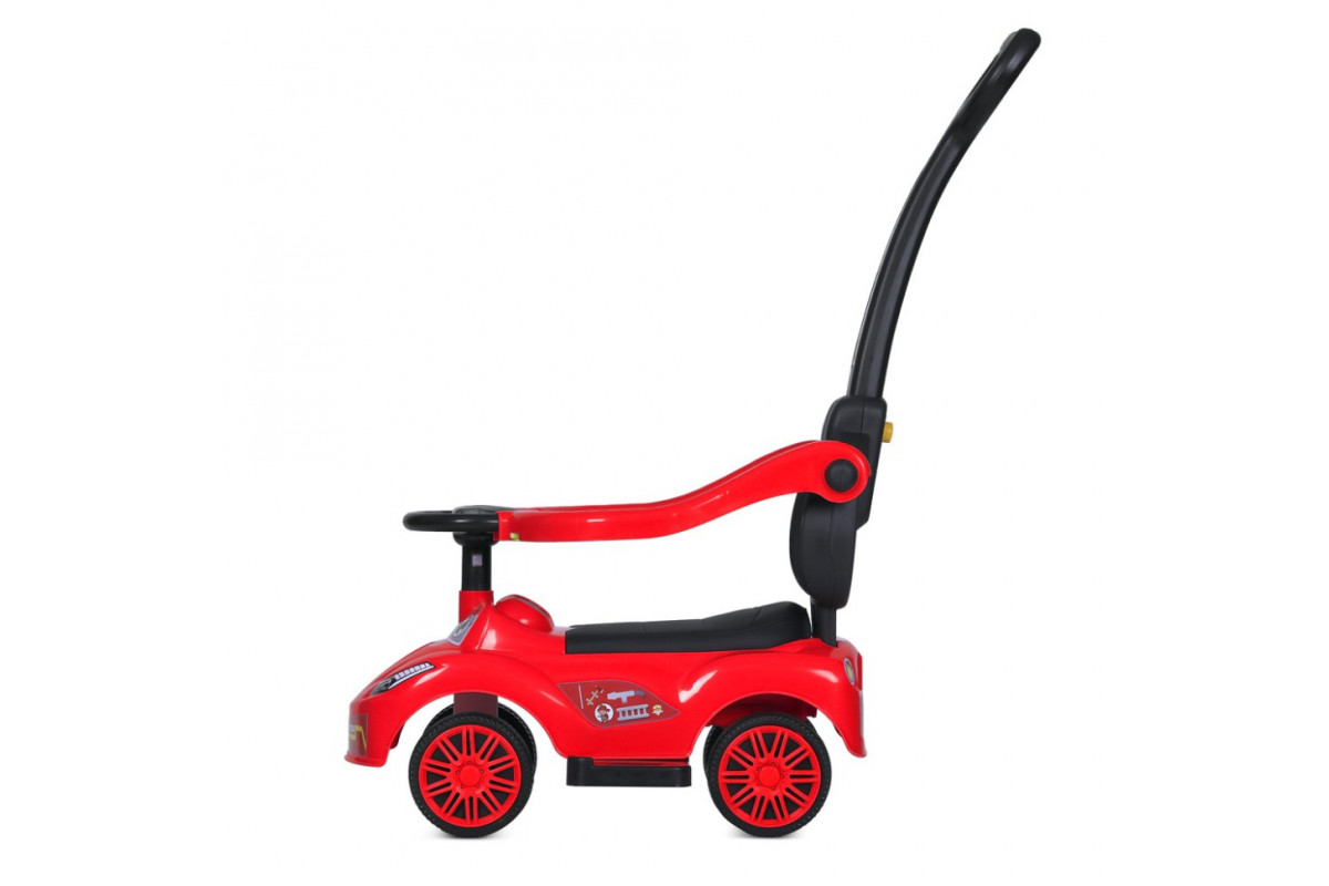 Детская каталка-толокар M 5763L-3 красный, c родительской ручкой