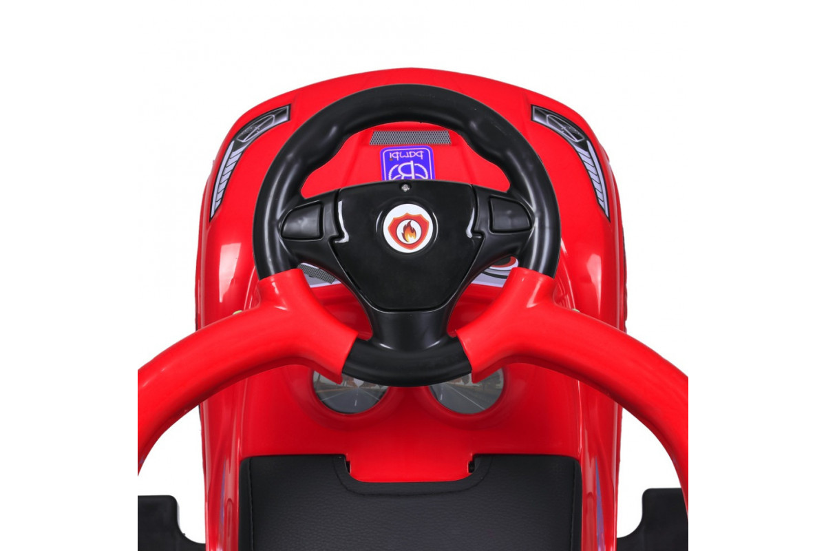 Детская каталка-толокар M 5763L-3 красный, c родительской ручкой