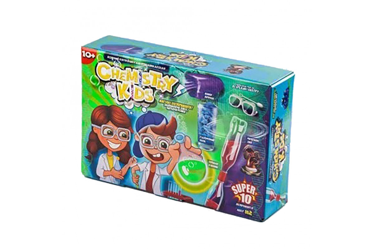 Безопасный образовательный набор для проведения опытов "CHEMISTRY KIDS" CHK-01-01-04U УКР CHK-01-02U