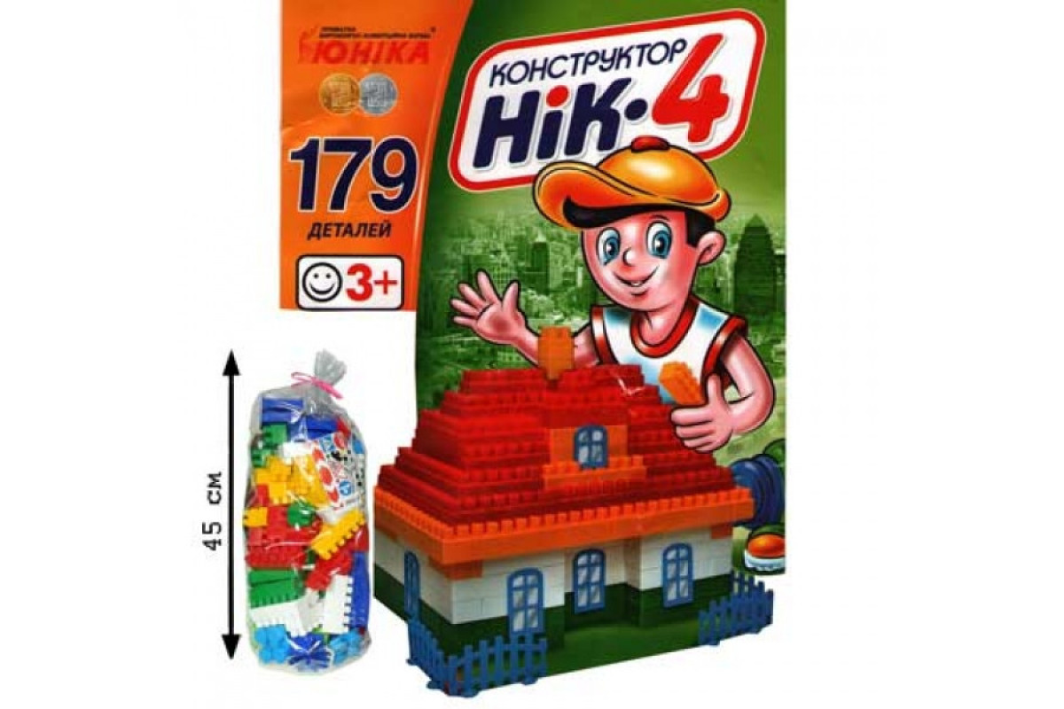 Дитячий конструктор НІК-4 70910, 179 великих деталей