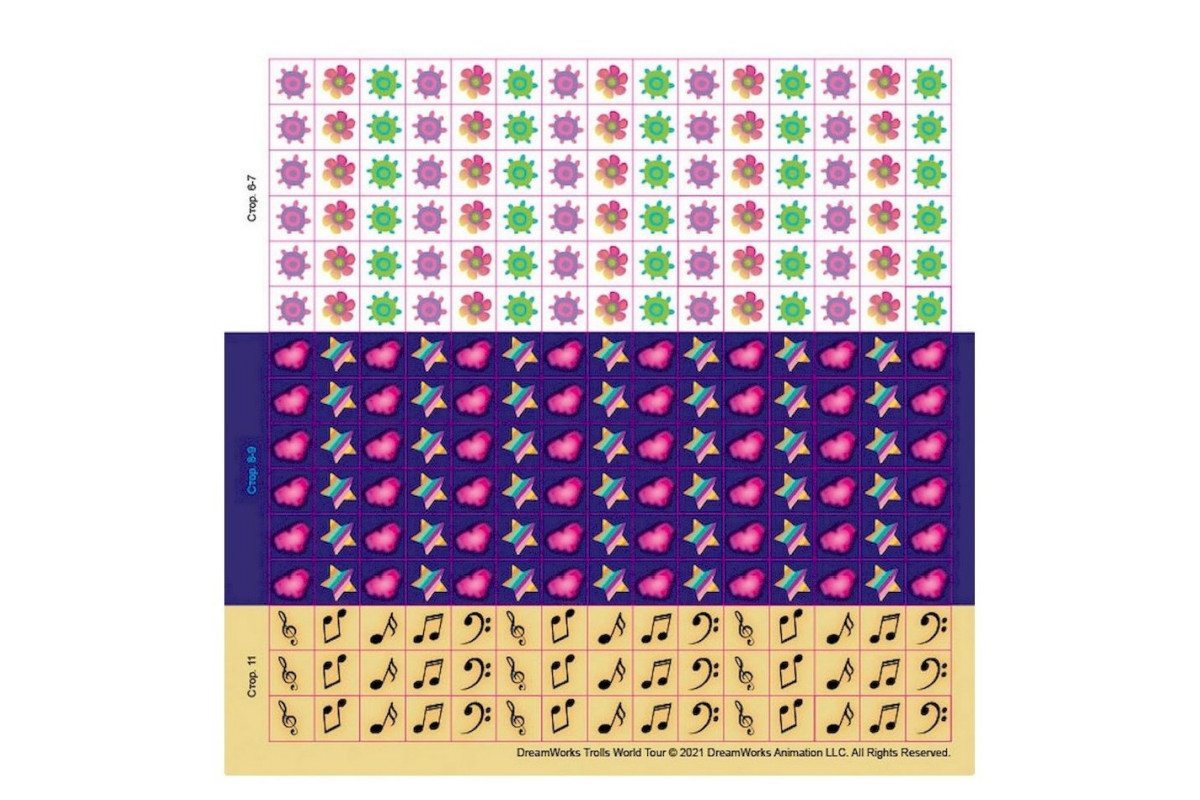 Лабиринты с наклейками "Музыка объединяет" Тролли 1249011, 450 наклеек