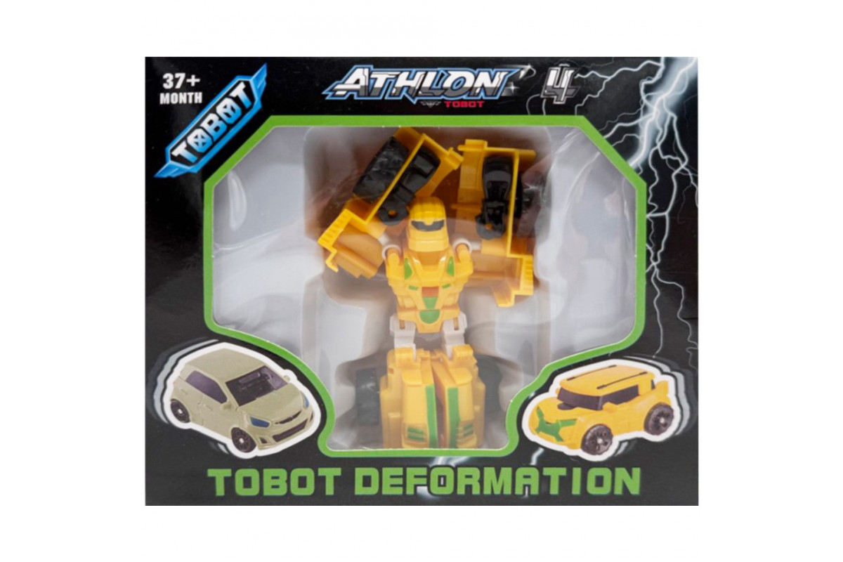 Машинка-трансформер "Tobot 2 в 1" 525-1(Yellow-1) пластик