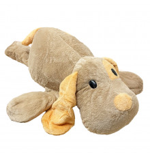 Дитяча м'яка іграшка "Собачка" L1132(Brown) іграшка з пледом, розмір 55 см