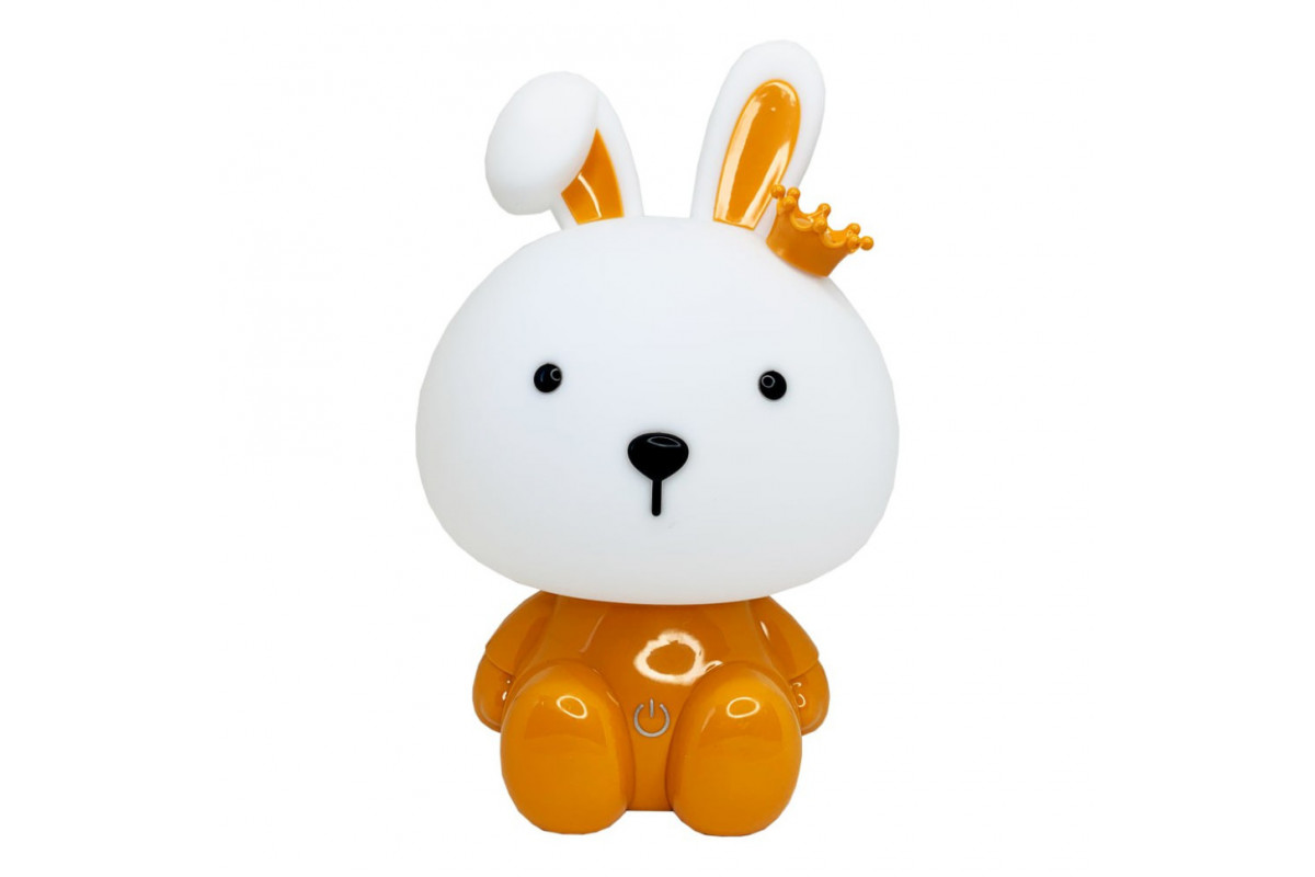 Нічник дитячий "Зайчик з короною" MGZ-1405(Orange) мережевий, живлення від USB
