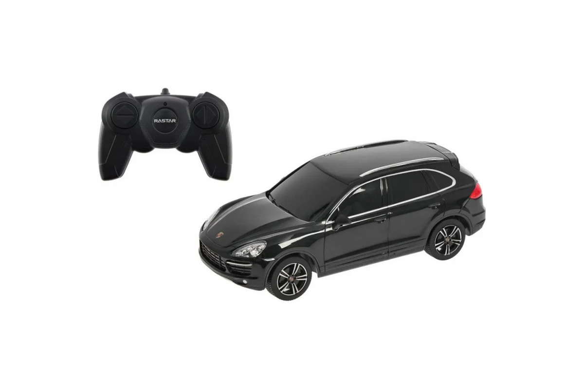 Машинка на радиоуправлении "Porsche Cayenne Turbo" Rastar 46100 черный, 1:24