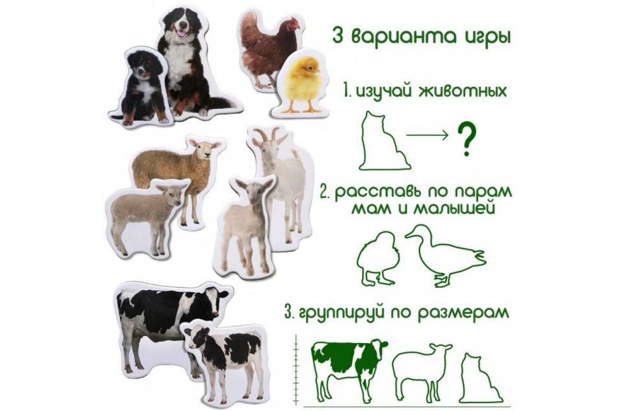 Набор магнитов Magdum "Ферма Мамы и малыши" ML4031-08 EN