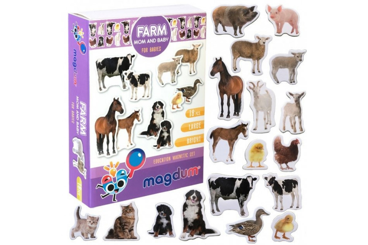 Набор магнитов Magdum "Ферма Мамы и малыши" ML4031-08 EN