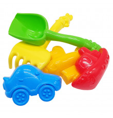 Набор для песочницы "Колокольчик №4" 1005 лопатка, грабли, пасочки