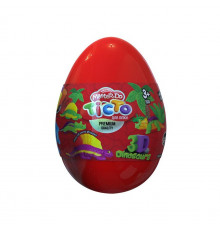Набір креативної творчості "Тісто для ліплення Master Do" Dinosaurs EGGS ТМD-08-01U  Червоний