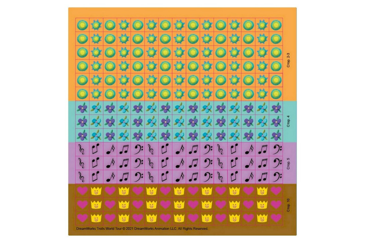 Лабиринты с наклейками "Безумные танцы" Тролли 1249012, 450 наклеек