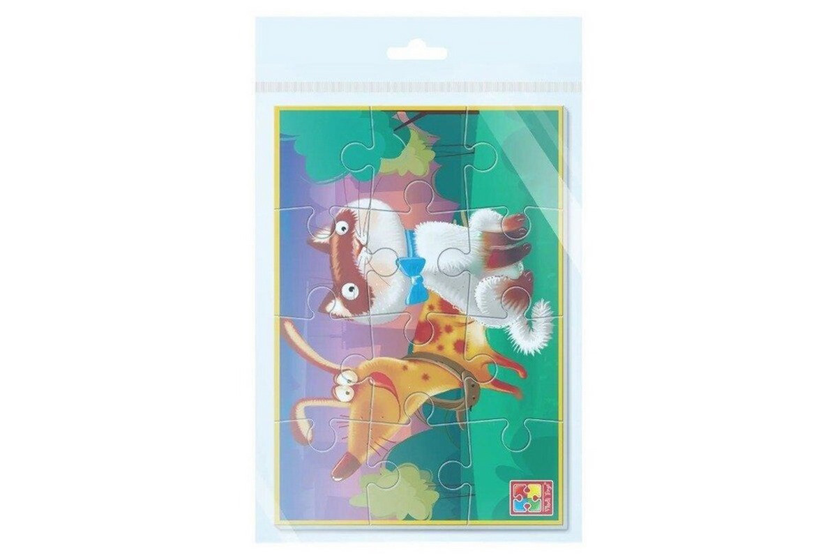 Детские развивающие мягкие пазлы "Котик и собачка" VT1104-20 А5