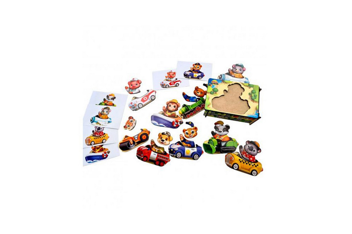 Настольная игра "Веселые водители" Ubumblebees (ПСФ080) PSF080 с карточками