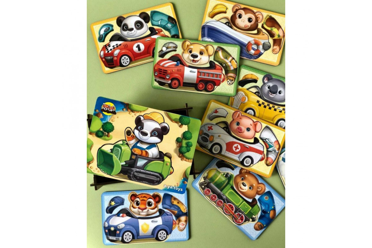 Настольная игра "Веселые водители" Ubumblebees (ПСФ080) PSF080 с карточками