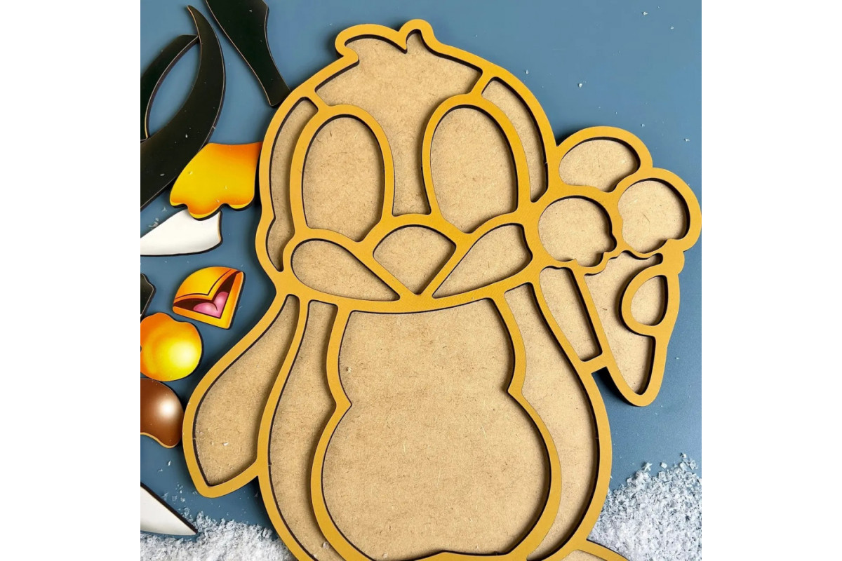 Дерев'яний пазл-вкладиш "Пінгвін" Ubumblebees (ПСД120) PSD120 пазл-контур