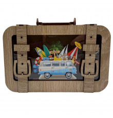 Деревянная копилка чемодан "В путешествие" 3240-15-005 размер 24х17 см