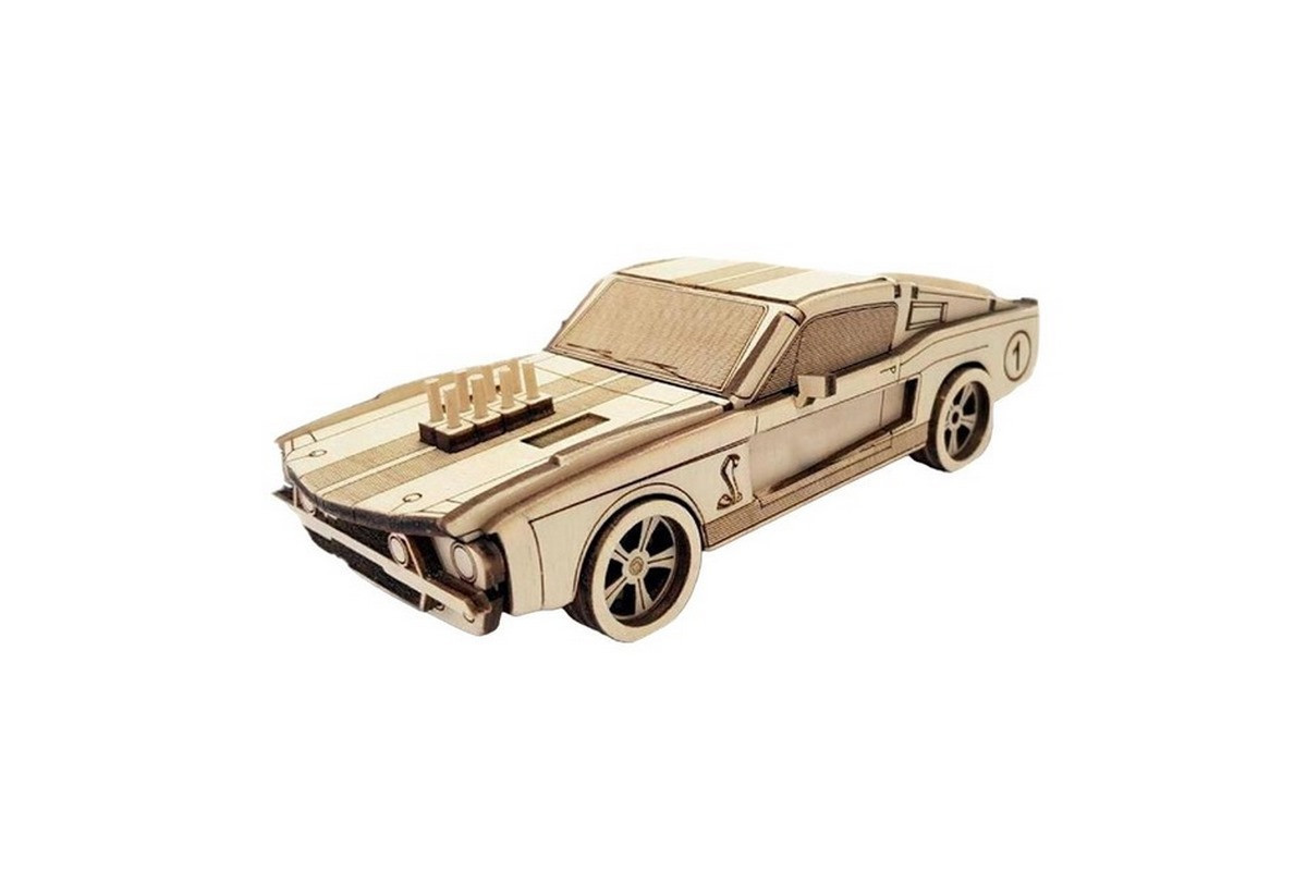 Дерев'яний конструктор Золота Серія автомобіль "Mustang" BB2musta