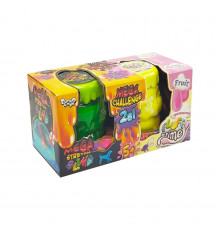 В'язка маса 2 в 1 "Mega Stretch Slime" та "Fluffy Slime" FLS-03-01U Жовтий-зелений